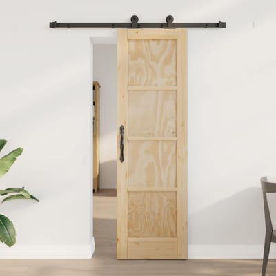 vidaXL - Schuifdeur - ORKDAL - 61 - x - 198,5 - cm - Massief - grenenhout - Naturel