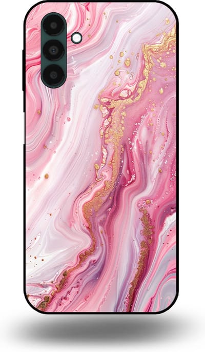 Smartphonica Telefoonhoesje geschikt voor Samsung Galaxy A13 5G met marmer opdruk - TPU backcover case marble design - Roze geschikt voor Samsung Galaxy A13 5G