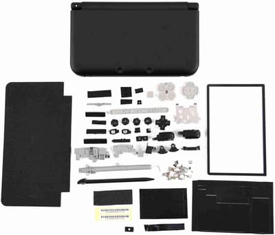 Volledige behuizing vervangingsset voor console - Zwart - 3DS XL - Reparatiekit met knoppen en schakelaars