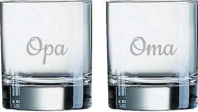 Gegraveerde Whiskeyglas 20cl Opa & Oma