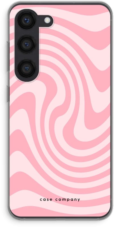 Case Company® - Hoesje geschikt voor Samsung Galaxy S23 hoesje - Swirl Roos - Soft Cover Telefoonhoesje - Bescherming aan alle Kanten en Schermrand
