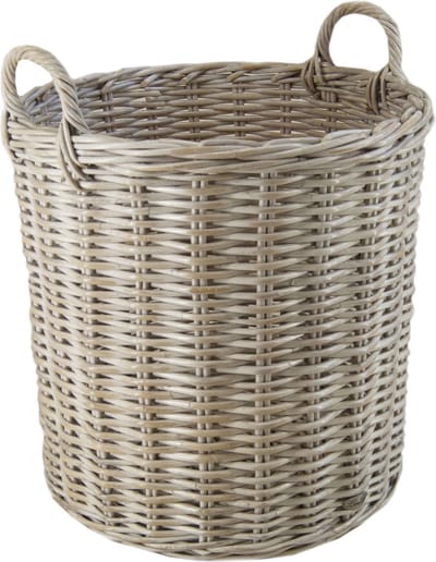 Opbergmand 55x55 White Wash Rotan