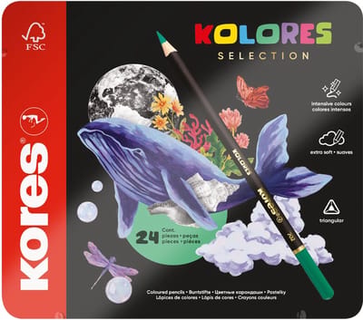 KORES Kleurpotloden driehoekig - "Kolores Selection" - 24 stuks