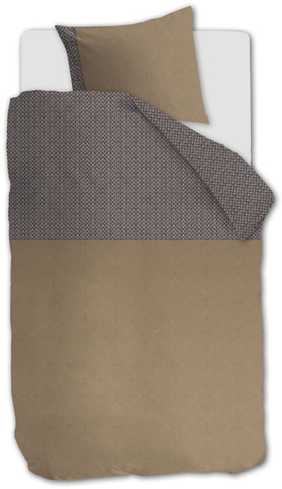 Beddinghouse Anani dekbedovertrek - Eenpersoons - 140 x 200/220 cm - Taupe