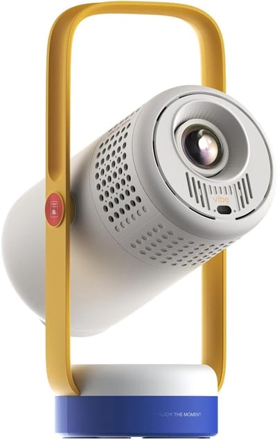 Smart Beamer - Mini Projector - Full HD 1080P - Ingebouwde Batterij - Officieel Google TV - Netflix & YouTube - Sound by JBL - Autofocus & Keystone - Draagbare Beamer - Thuisbioscoop - WiFi & Bluetooth - Outdoor Projector - Blauw