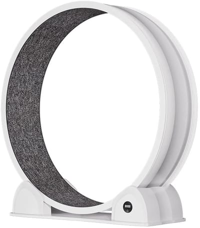 VIEMAE Katten loopwiel - Loopwiel kat - Kattenwiel - Looprad kat - Loopwiel, looprad huisdier - Ø 110 cm - Met stappenteller - Wit