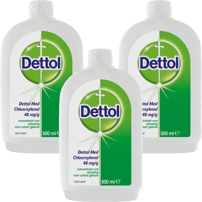 Dettol Huidontsmettingsmiddel - 3 x 500 ml - Voordeelverpakking