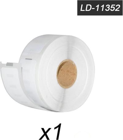 1 x compatible Dymo 11352 Address Labels Rols Compatible voor Dymo LabelWriter Printer / 500 labels / 25 mm x 54 mm / Wit