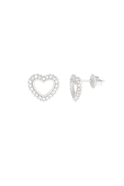 Oorknopjes met hartjes - Oorstekers - Studs - Yehwang - 1,20 x 1 cm - Stainless Steel - Waterproof - Zilveren oorbellen - Zilveren oorknopjes - Kerst cadeau - Kerst - Sinterklaas cadeau - Valentijn - Moederdag - Cadeau dames