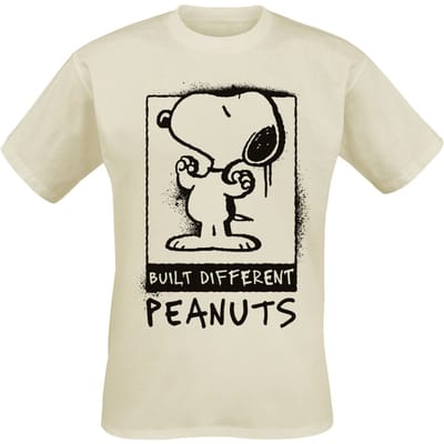 Peanuts T-shirt - Snoopy - Built Different - S tot 3XL - voor Mannen - meerkleurig