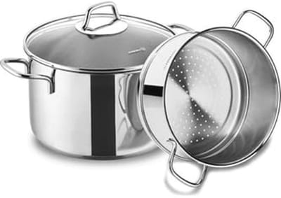 Snelkookpan RVS - Druppan - Snel Koken - Homogene Warmte - 4 Liter - Zilver