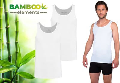 Bamboo - Hemden Heren - Onderhemd Heren - 2-pack - Wit - Tanktop Heren - Singlet Heren - Bamboe Heren Hemden - Ondergoed Heren