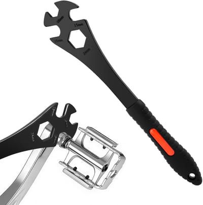 Dailygoods- Fietspedalsleutel 3-in-1 - Fietsgereedschap voor onderhoud - Multifunctionele sleutel - 15/16/24 mm - Hoge kwaliteit - Duurzaam materiaal