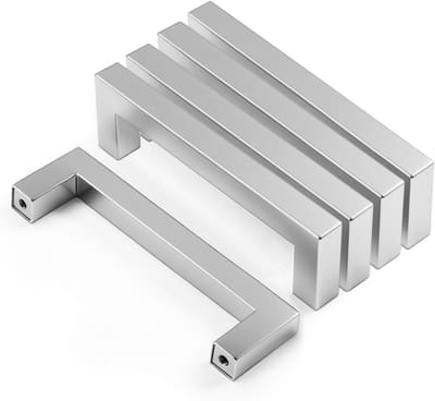 RVS Kastgrepen voor Meubels, Handgrepen voor Keuken en Laden, 96mm Gatafstand, Set van 5 Stuks