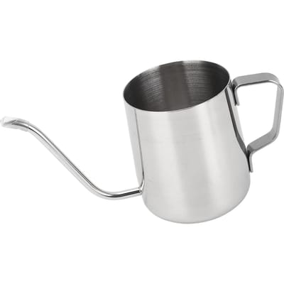 350ml Roestvrijstalen Overgietketel Zwanenhals Tuit Koffie Theepot Lange Smalle Druppelbeker Kamperen L(for 6.5-9kg) white