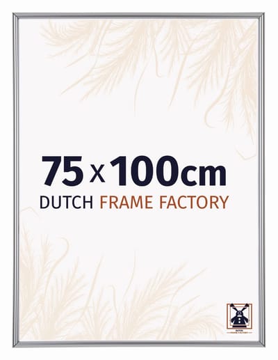 Fotolijst 75x100 cm - Kunststof - Zilver Hoogglans - Angers