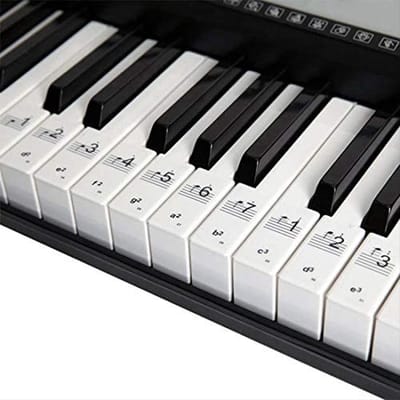Finnacle - PianoKeyboard Stickers - Bladmuziek Leren - Muzieknoten voor 37 49 54 61 88 Toetsen - Transparant