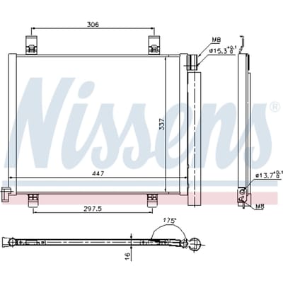 Condensor, airconditioning NISSENS 940254