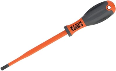 Geïsoleerde Schroevendraaier - VDE Gereedschap - Elektrisch Werk - Dubbele Punt - 150/65 mm - Oranje