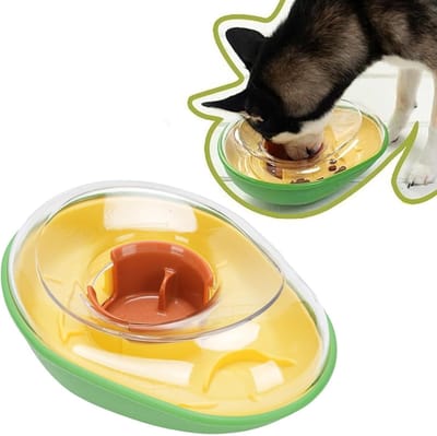 Avocado Slow Feeder Hondenvoerbak van Premium Plastic voor Katten en Honden in de Keuken