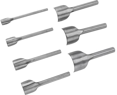 Dailygoods- Cutter Set 7 Stuks - Halve Cirkel Cutter - Leer Gereedschap - A3 Staal - 10-40mm - Duurzaam en Scherpe Snede - Leerpunch
