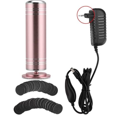 MTTproducts - Elektronische voetvijl - Instelbare snelheid - Comfortabel en hygiënisch - 360 graden rotatie - Voor gebarsten voeten - Ideaal voor thuis...