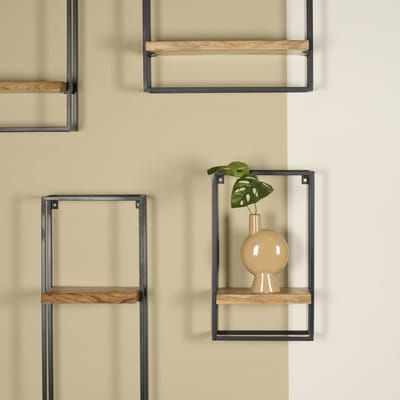 Wandrek Bemmel - Hout - Naturel - 30x90x20 cm (BxHxD)