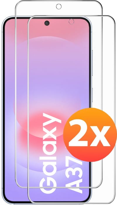 Screenprotector Geschikt voor Samsung A37 Screen protector Tempered Gehard galaxy glas - 2 stuks beschermglas