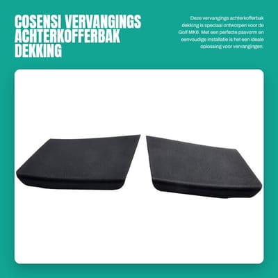 Dailygoods- Achterkofferbak Eenvoudig te installeren - Vervangingsonderdeel - Inspectiehoes - Voor Golf MK6 - ABS materiaal - Zwart - Achterklep