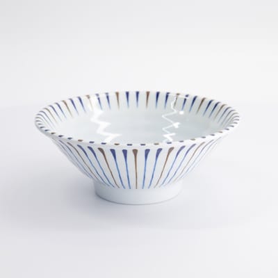 Tokyo Design Studio - Tokusa Ramen Kom - Blauw/Wit - 900 ml - 18,9 x 7,5 cm - Melamine