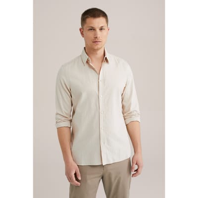 WE Fashion Shirt Light Brown Taglia: S | Maglie a manica lunga Outlet | Uomo | Marrone