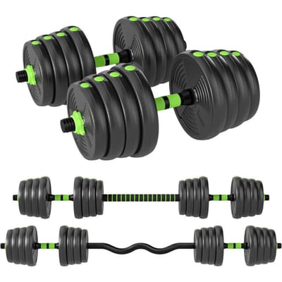 Verstelbare Halterset 30 KG - Dumbels en Barbells Halterstang voor Krachttraining