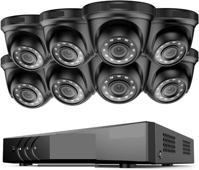 Beveiligingssysteem - CCTV Kit - Huis Bewaken - H.265+ Compressie - 8 Camera's - Zwart