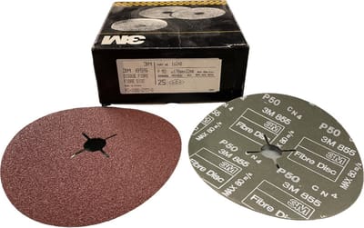 3M Fibre Disc 855 art. 16248 - P50 - diameter 178mm x 22 mm - Prijs per doos ( inhoud 25 stuks)