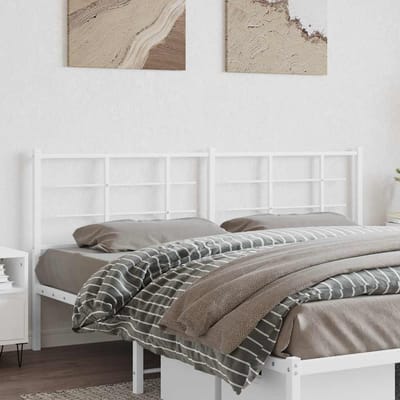 vidaXL - Vervangend - hoofdbord - 180 - cm - metaal - wit