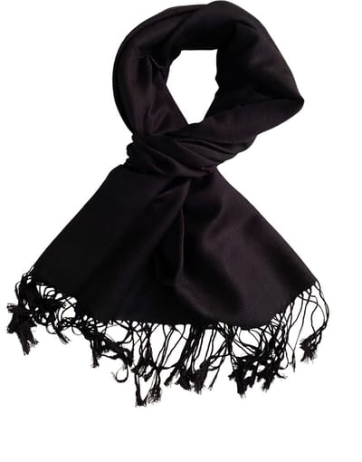 Hoogstaande Kwaliteit Zijde Sjaal / Scarf | One Size - Zwart