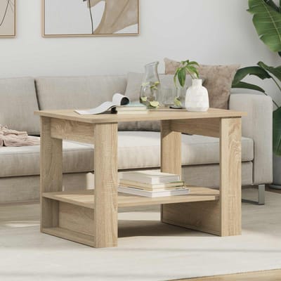 vidaXL - Salontafel - Sonoma - Eik - 72 - x - 50 - x - 50 - cm - Bewerkt - hout