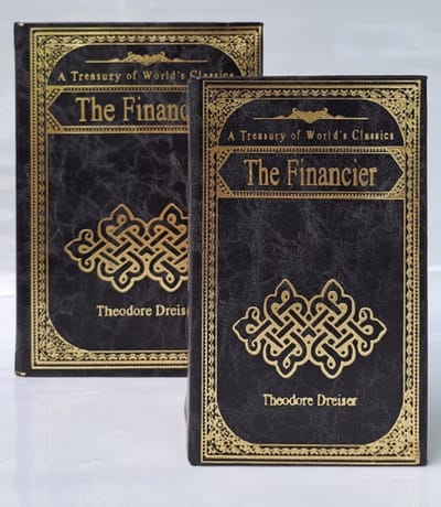 Denza- Opberg box The Financier Theodore Dreiser BK36S2400 boekendoos - opbergdoos - decoratie - vintage - deco - decoratieve boeken - doos boek - kasboek - dozen - kluizen boek - kist Theodore Herman Albert Dreiser Amerikaans schrijver en journalist