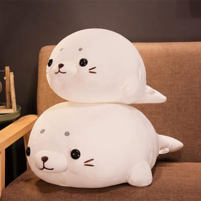 1 Stuk 5060Cm Schattige Knuffel Zeeleeuw Pluche Speelgoed Zacht Kussen Kawaii Cartoon Dier Zeehond Speelgoed Pop Voor Kinderen Mooi Kindercadeau 50cm