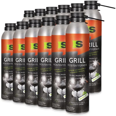 Spraytive 12x 300ml roestverwijderaar spray voor BBQ grillrooster en metaal 2in1 reiniger met roestbescherming pH neutraal
