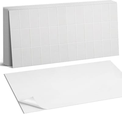 Coloray Plaktegels - Een eenvoudig mozaïek van rechthoeken Wandtegel Zelfklevend - 60 cm x 30 cm - Wit Plaktegels - 6 stuks - Rechthoek PVC Tegels - Plaktegels Keuken - Zelfklevende Vloertegels Badkamer - Vinyltegels Vloer Zelfklevend