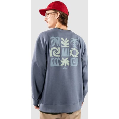 Quiksilver Salt Water Graphic Crew Sweater blauw