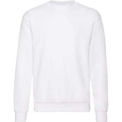 Fruit of the Loom Heren Klassiek Ingelegd Sweatshirt (Wit)