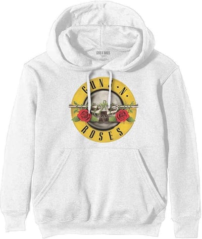 Guns N' Roses - Classic Logo Hoodie/trui - XXS - Wit