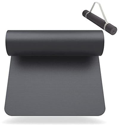 Yogamat - Fitnessmat Sportmat - Workout Thuis - Antislip Gewrichtsvriendelijk - 180 x 60 cm - Grijs