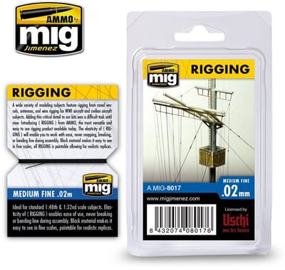 AMMO by Mig Jimenez Modelbouwdecoratie - MIG 8017 Rigging - Fine 0,02mm - 2 meters Kabel(s)