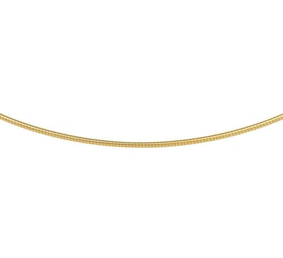 YO&NO - Ketting - Goud - Omega rond - 1,25 mm - 42 + 3 cm - 585 goud
