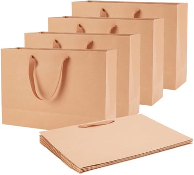 Dailygoody - Rechthoekige Kraftpapier Zakjes - Perfect voor Feesten - Burlywood - Papieren Zakjes voor Bruiloft en Keepsakes - Sterk en Duurzaam - 10
