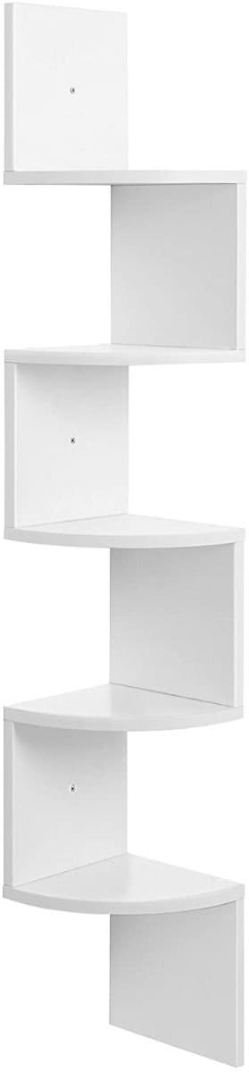 Hoppa! - Zigzag hoekkast - wit - kunststof – 20×20×127,5 cm