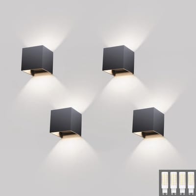 Moderne Up Down Wandlampen Set voor Binnen en Buiten - Waterdichte 9W LED Lampen met Vervangbare G9-Lampen - Natuurlijk Wit Licht 4000K